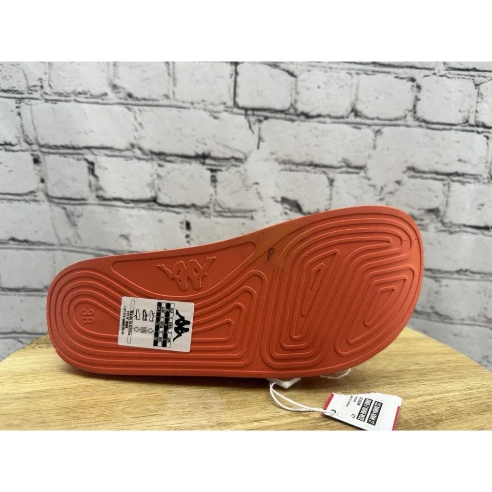 NEW Kappa 222 Banda Adam 17 Slides Orange Athletic Casual Recovery‎ Size 38